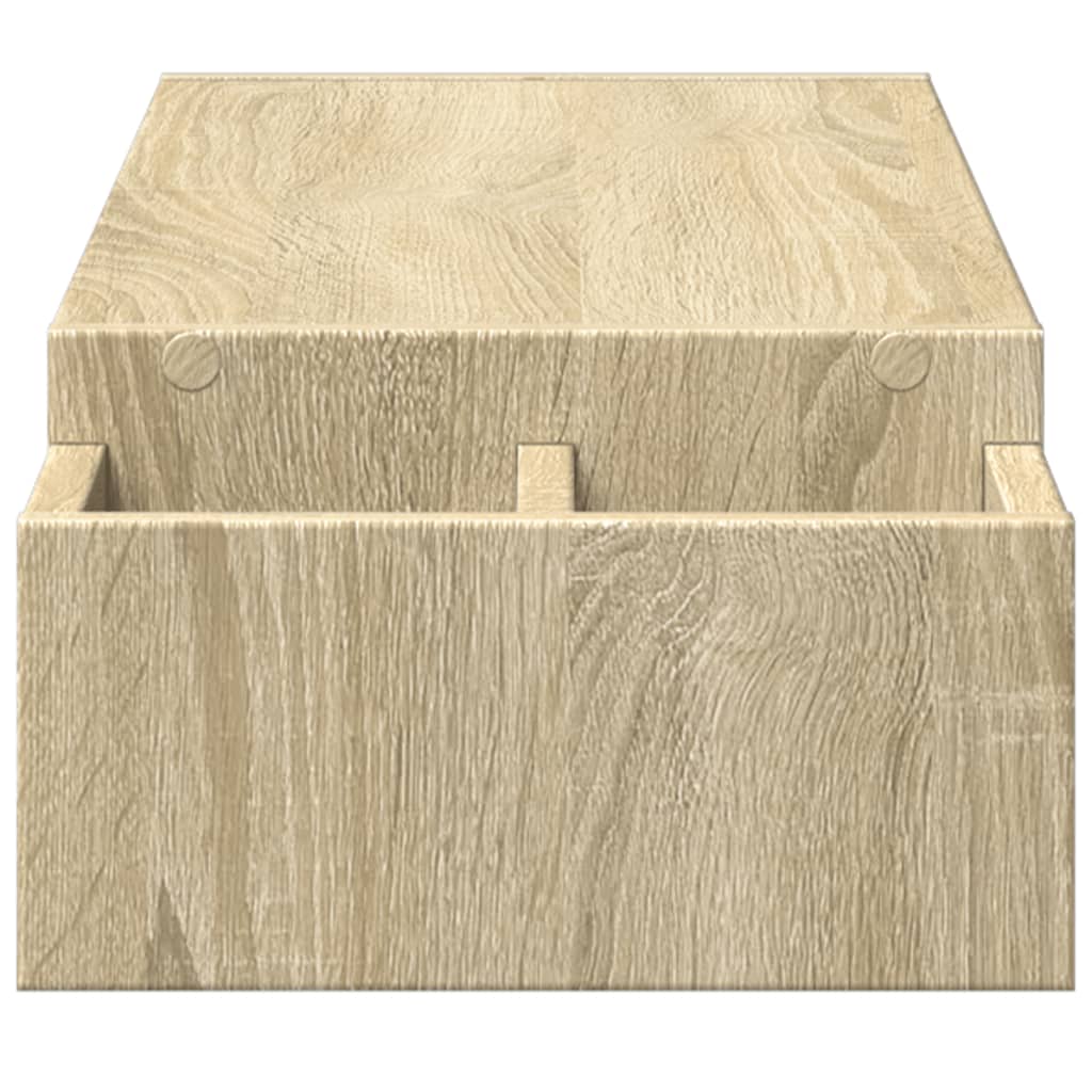 Monitor Stand with Storage Sonoma Oak 100x27x15 cm Engineered Wood