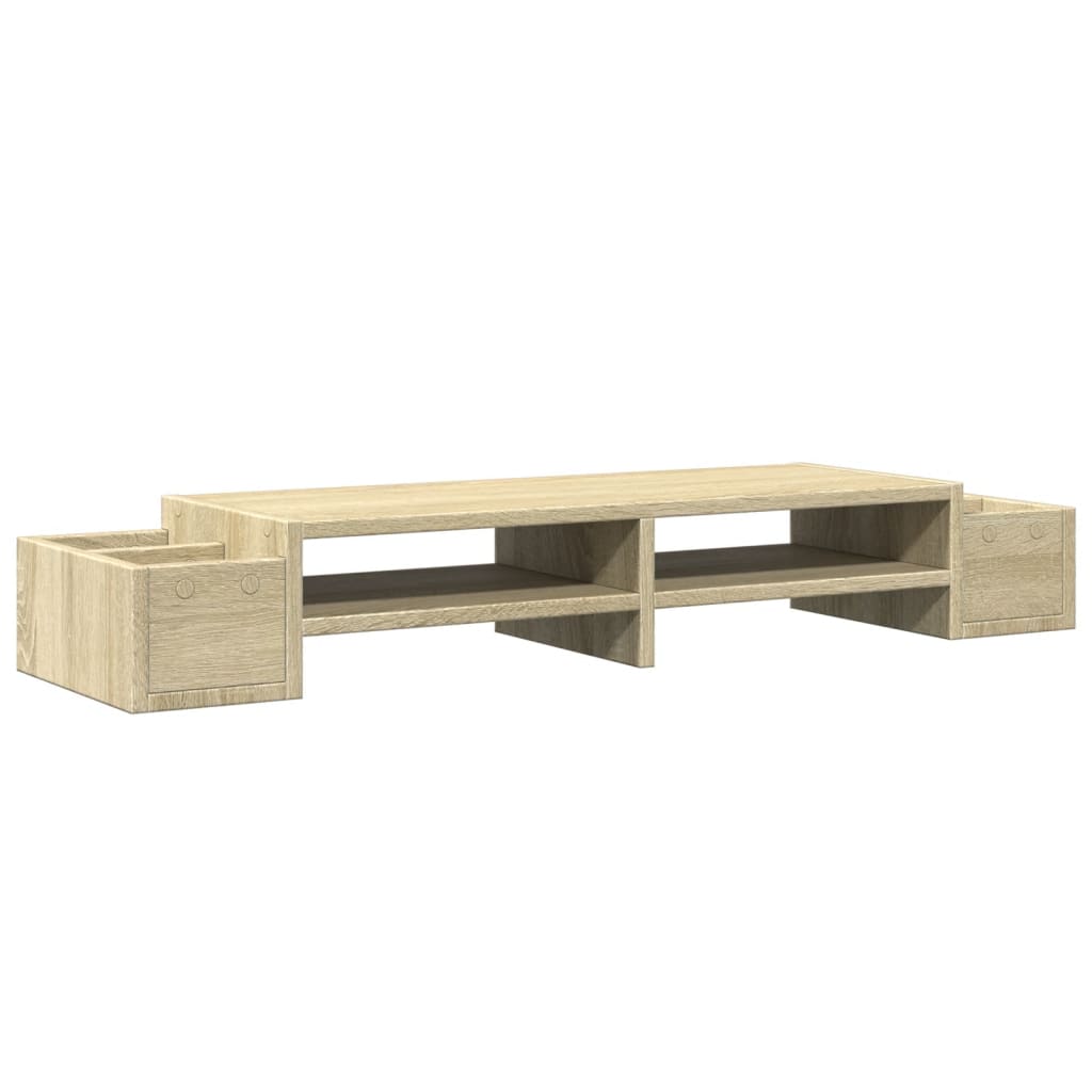 Monitor Stand with Storage Sonoma Oak 100x27x15 cm Engineered Wood