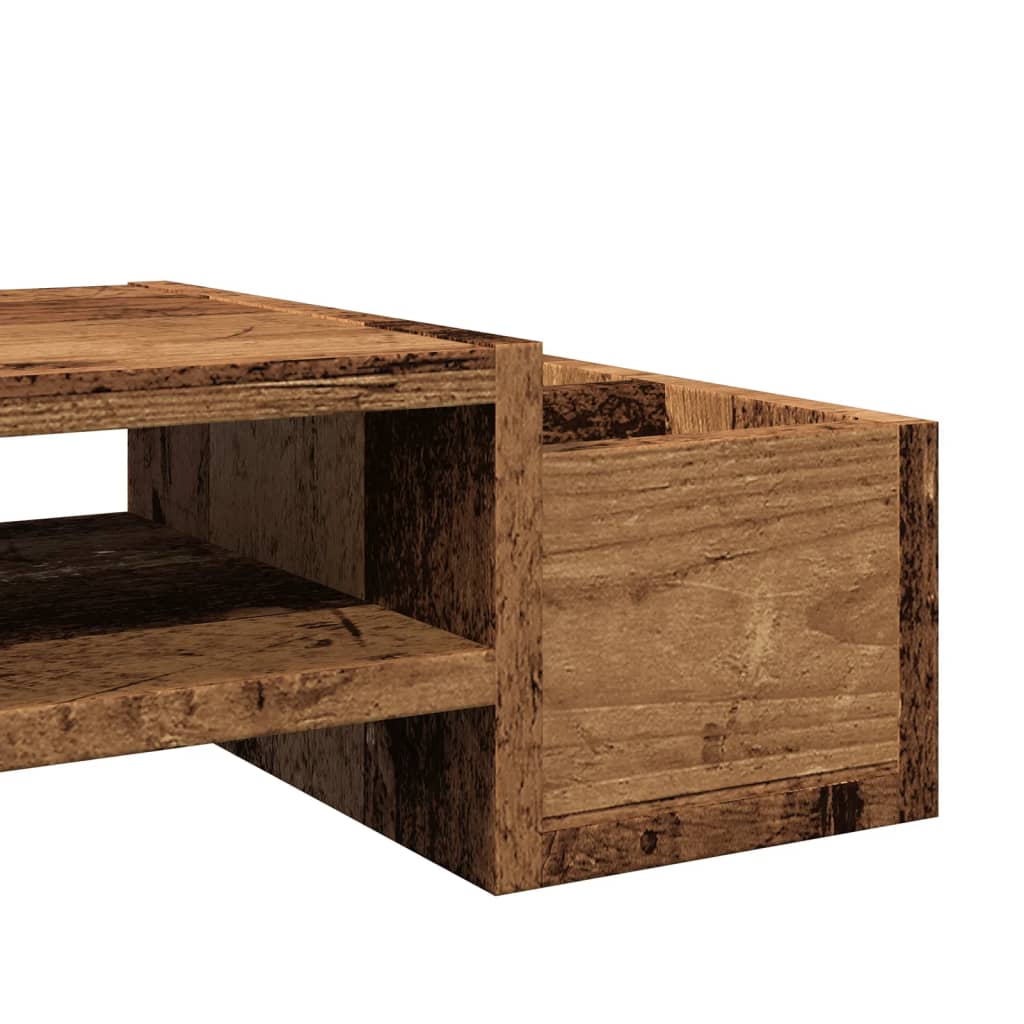Monitor Stand with Storage Old Wood 100x27x15 cm Engineered Wood