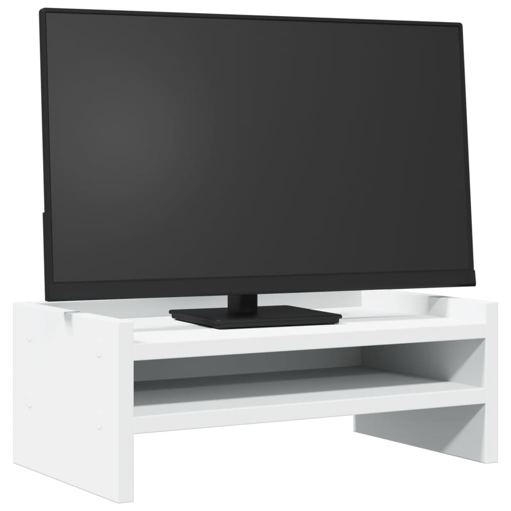 Monitor Stand White 42x24x16 cm Engineered Wood