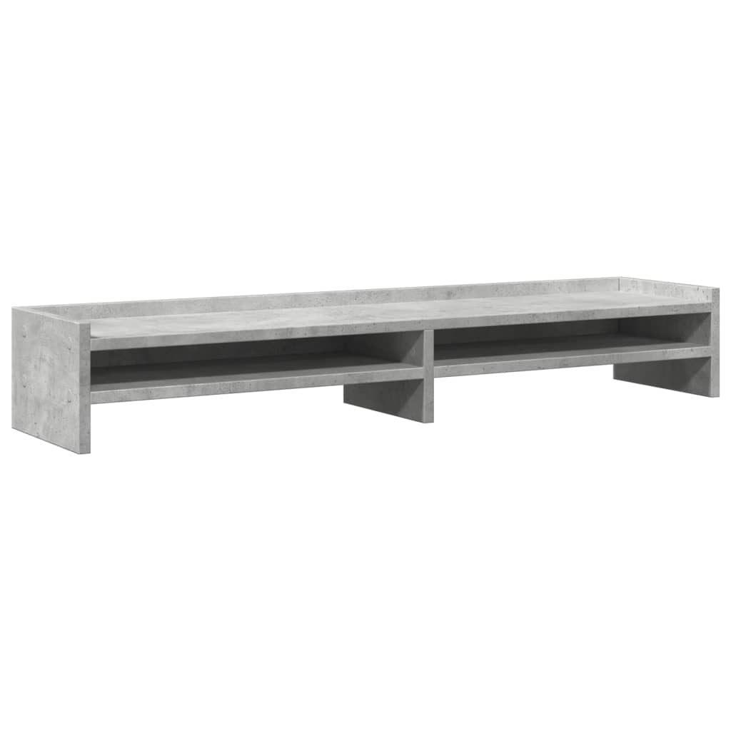 Monitor Stand Concrete Grey 100x24x16 cm Engineered Wood