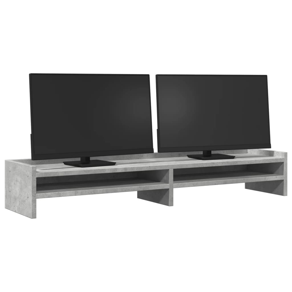 Monitor Stand Concrete Grey 100x24x16 cm Engineered Wood