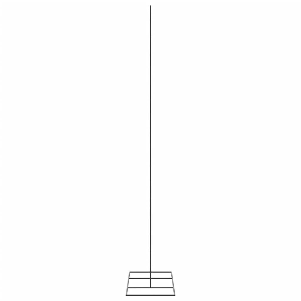 Metal Christmas Tree for Decoration Black 210 cm