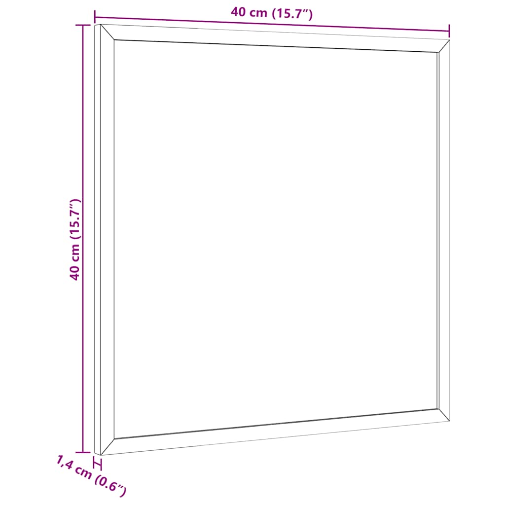 Magnetic Whiteboard with Solid Pine Wood Frame 40x40 cm