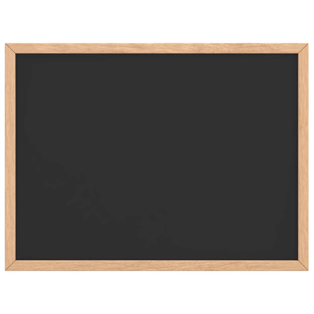 Chalkboard with Solid Pine Wood Frame Black 40x30 cm