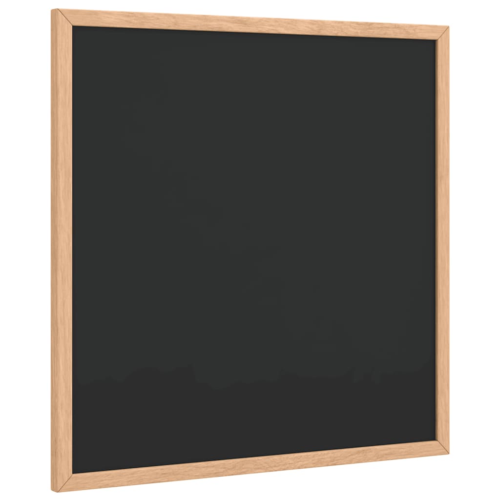 Chalkboard with Solid Pine Wood Frame Black 40x40 cm