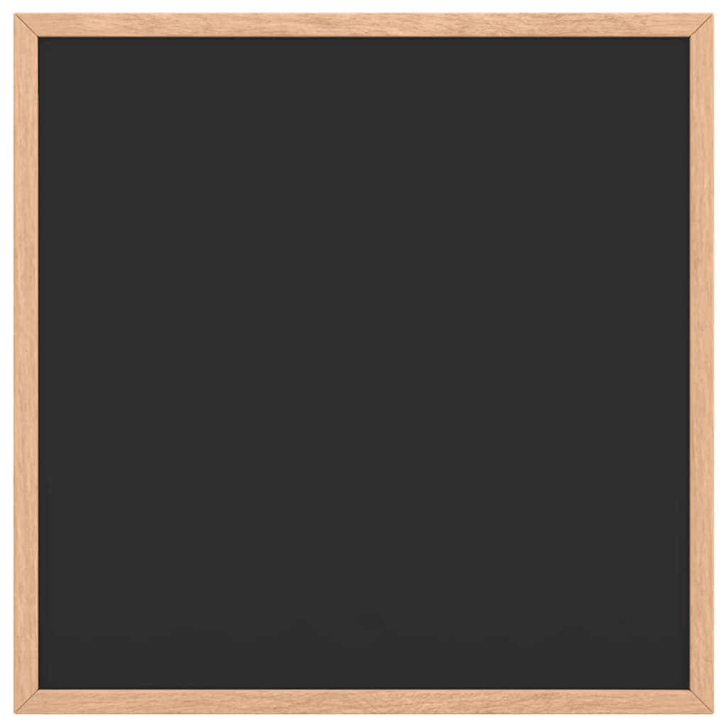 Chalkboard with Solid Pine Wood Frame Black 40x40 cm