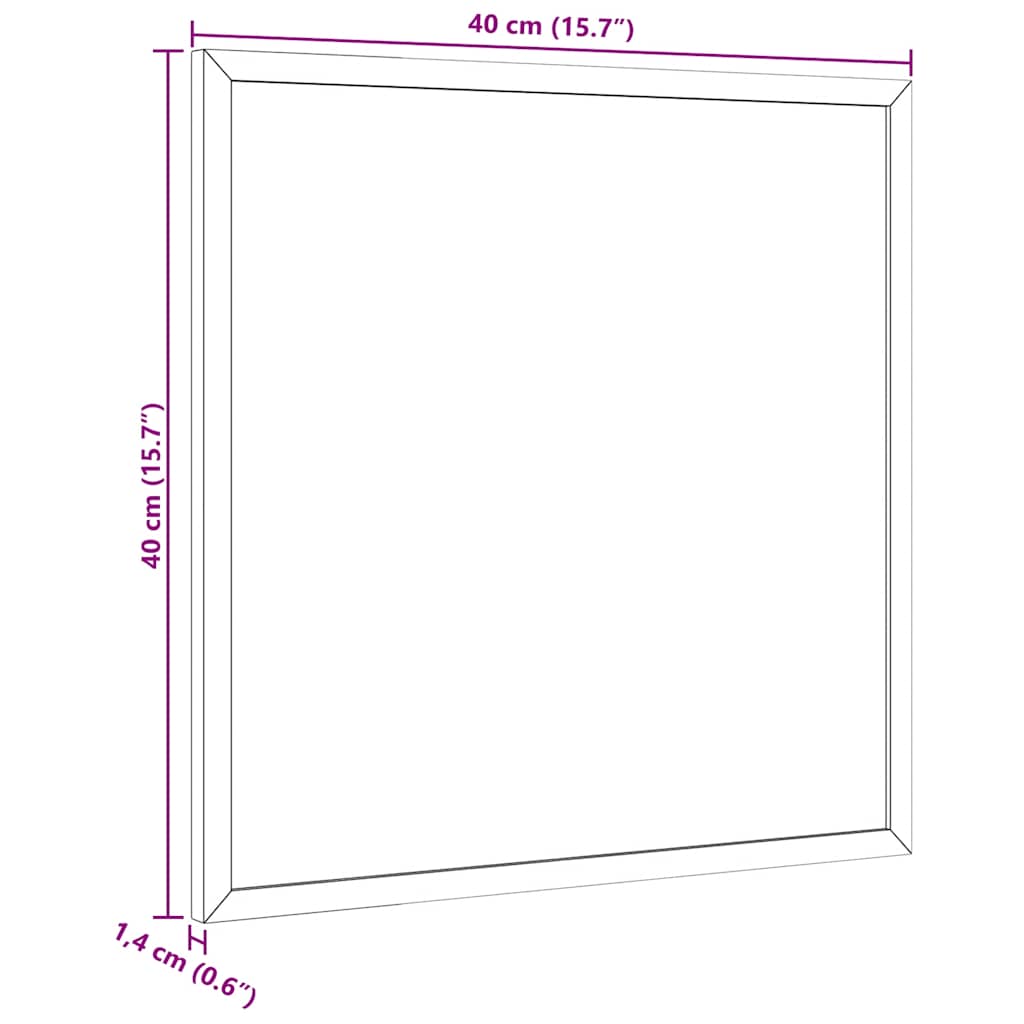 Chalkboard with Solid Pine Wood Frame Black 40x40 cm
