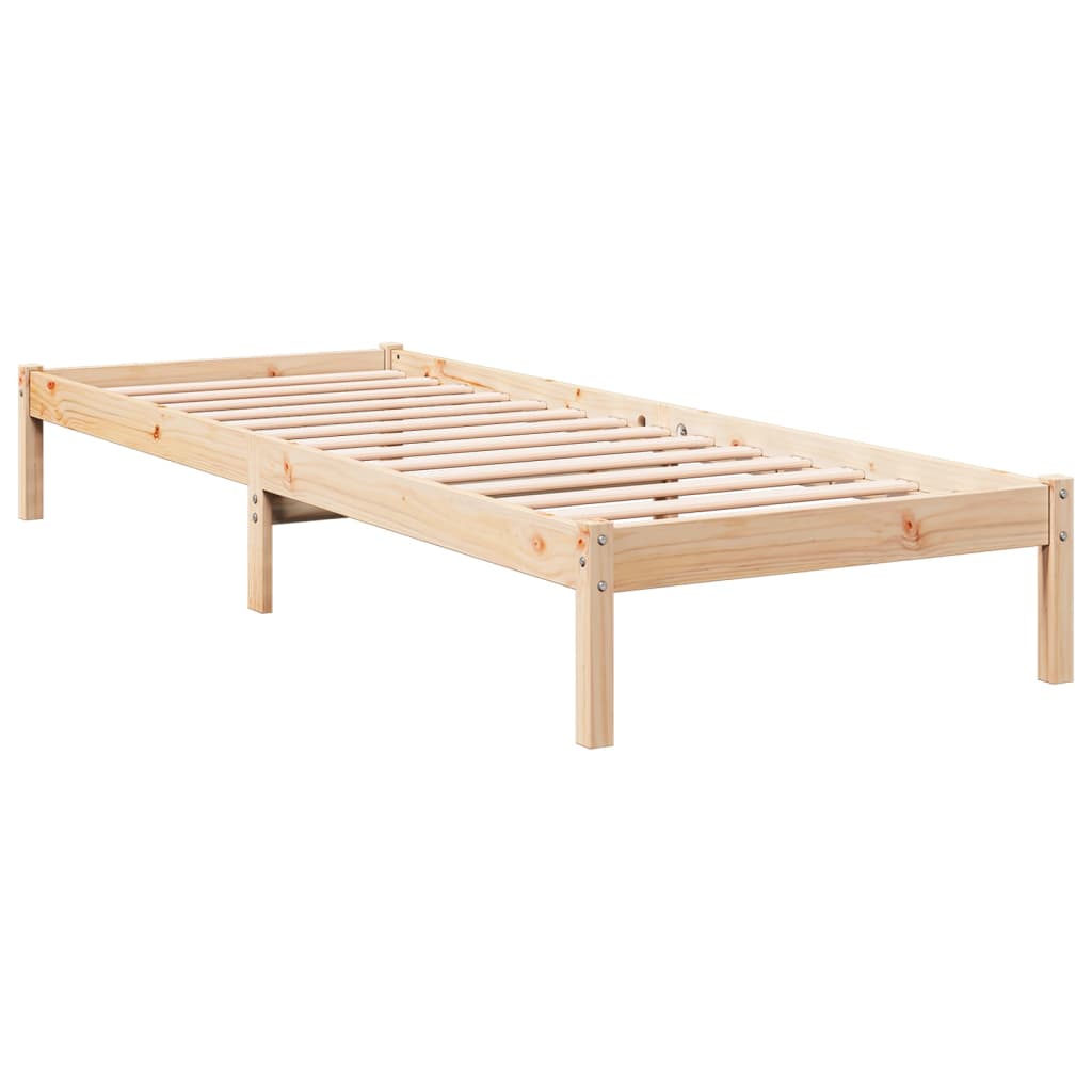 Extra Long Bed Frame without Mattress 100x210 cm Solid Wood Pine