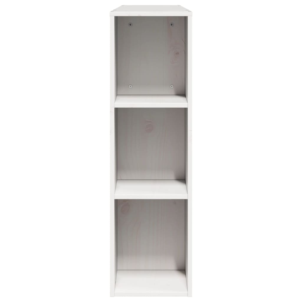 Headboard with Storage White 160 cm Solid Wood Pine