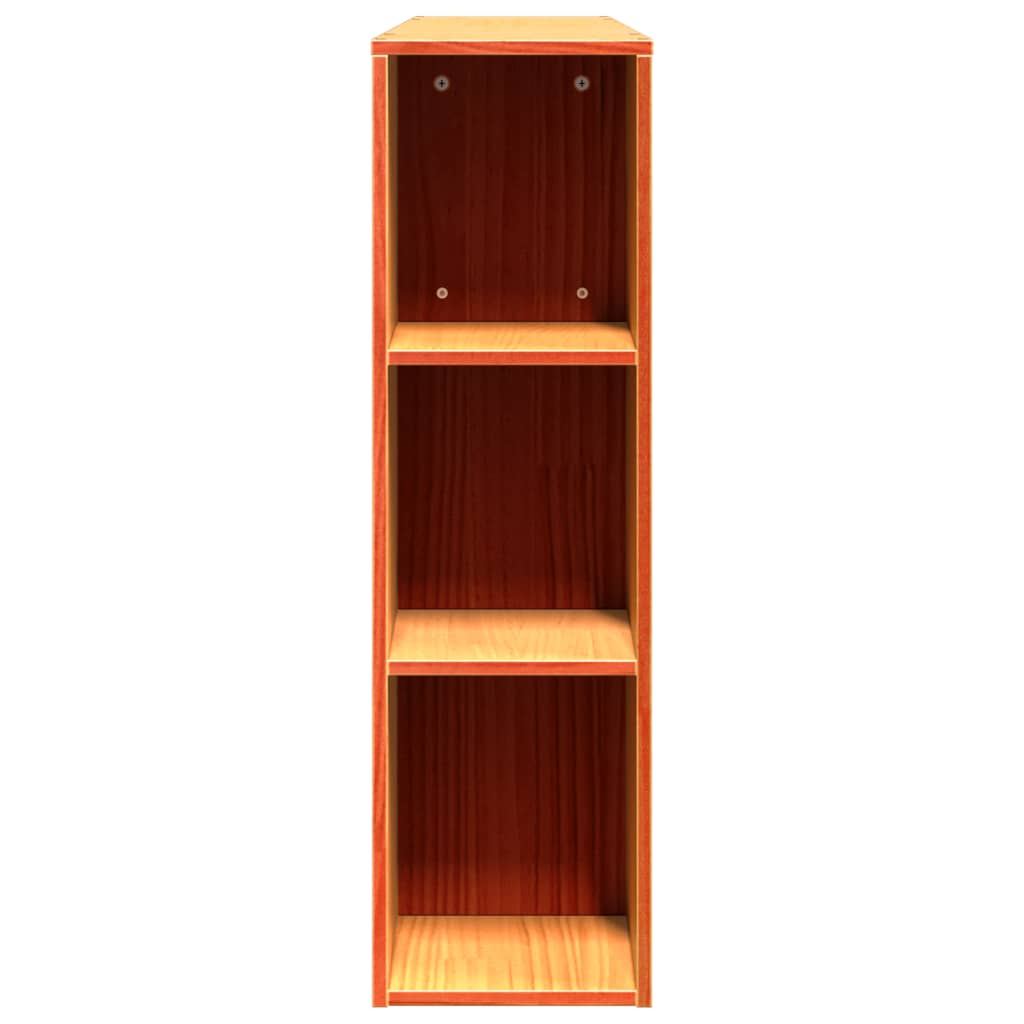 Headboard with Storage Wax Brown 120 cm Solid Wood Pine