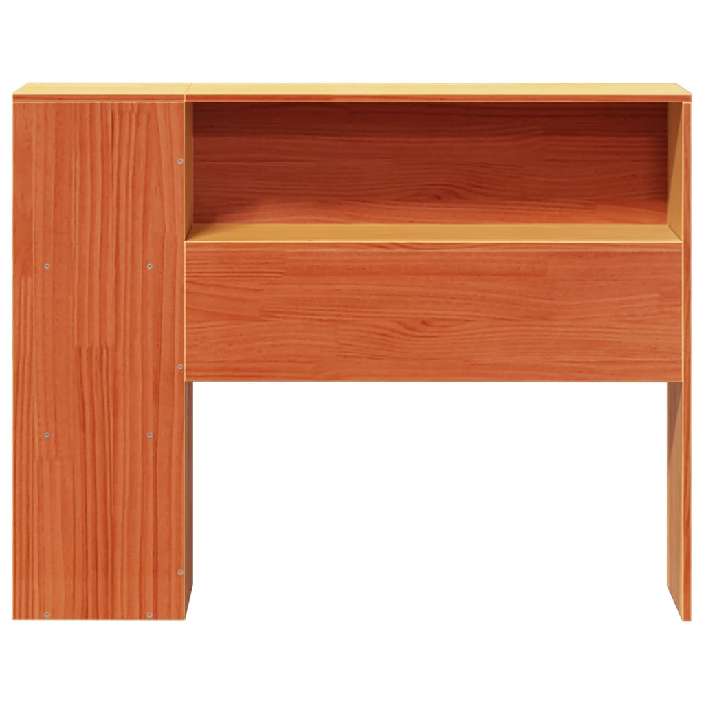 Headboard with Storage Wax Brown 75 cm Solid Wood Pine