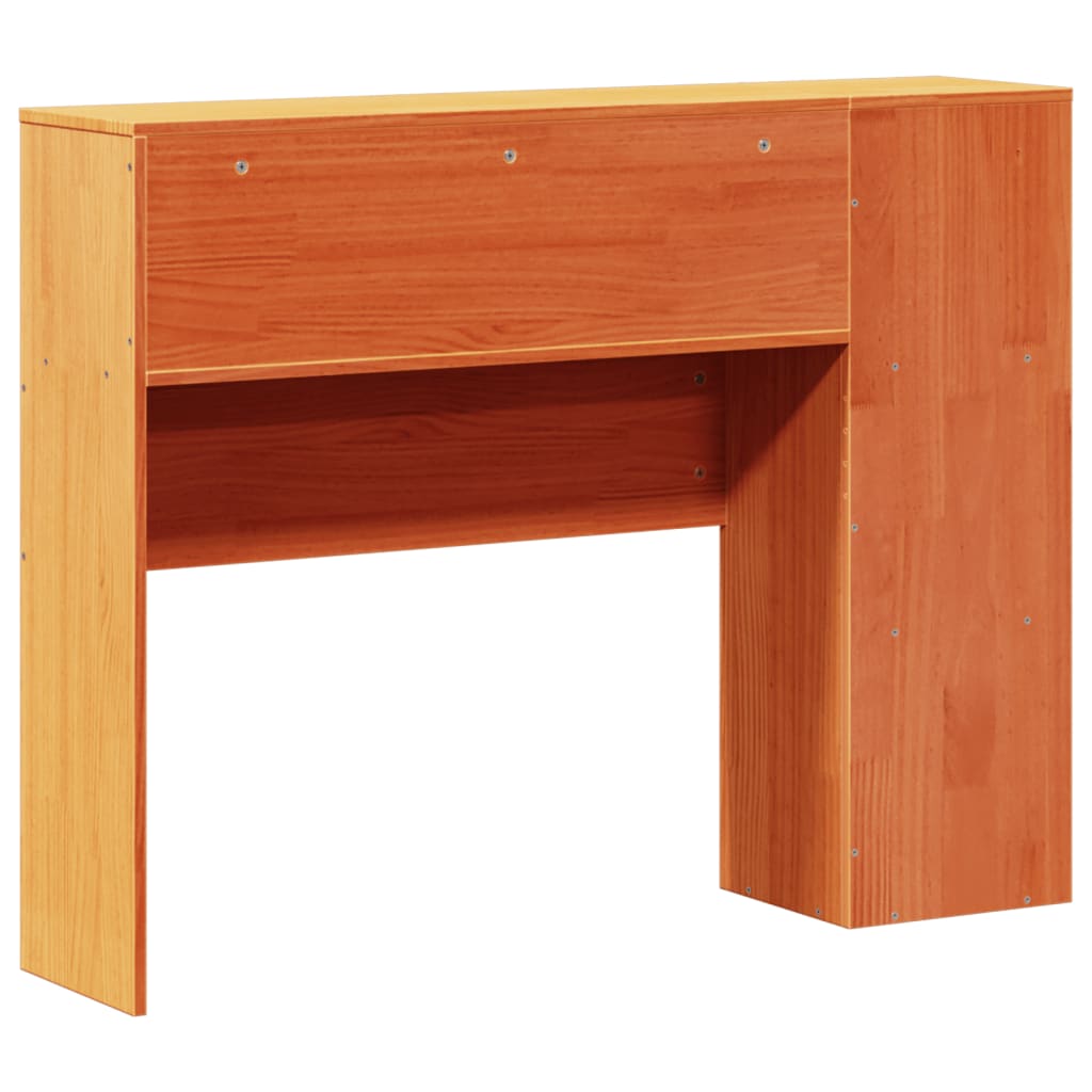 Headboard with Storage Wax Brown 75 cm Solid Wood Pine