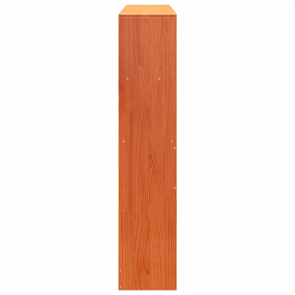 Headboard with Storage Wax Brown 140 cm Solid Wood Pine