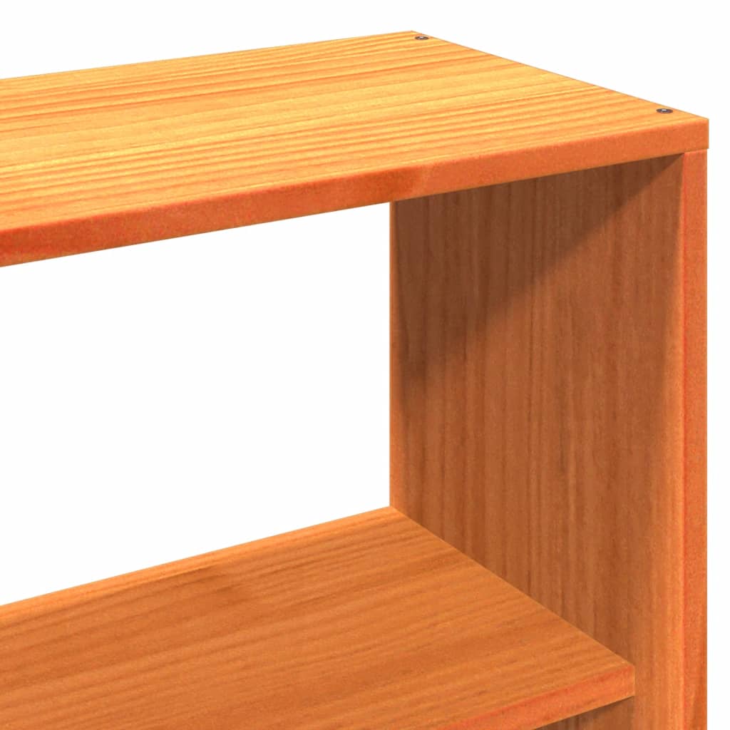 Headboard with Storage Wax Brown 140 cm Solid Wood Pine
