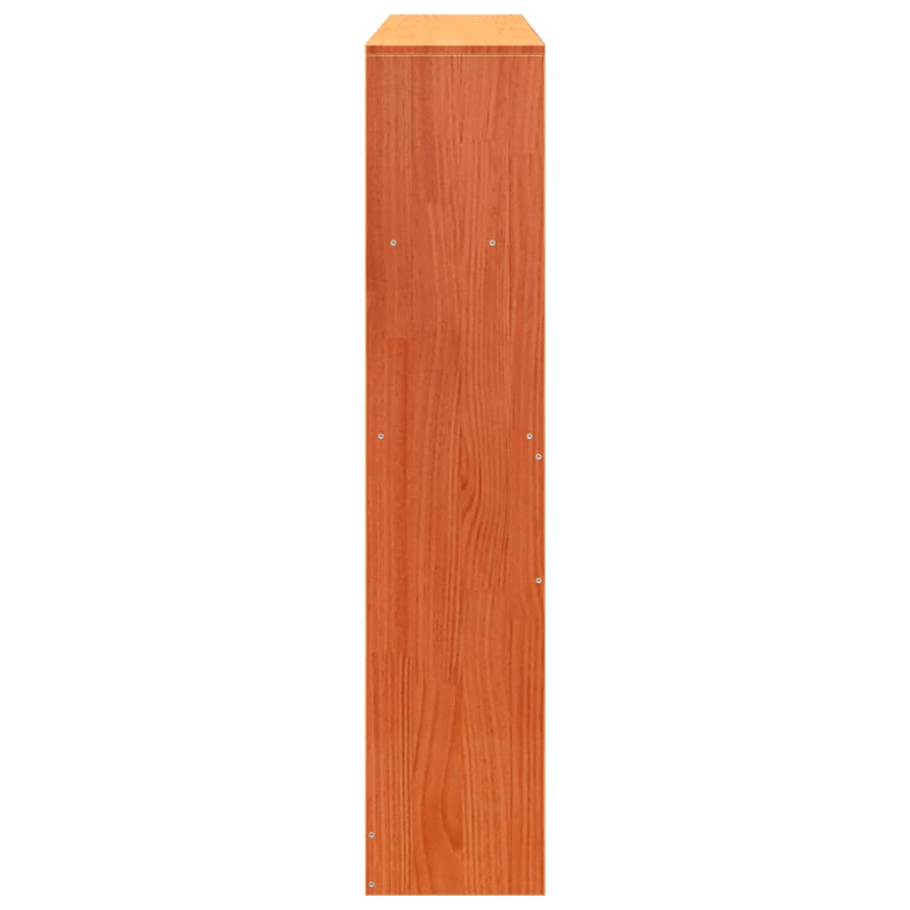 Headboard with Storage Wax Brown 135 cm Solid Wood Pine