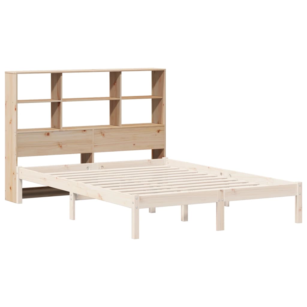 Headboard with Storage 120 cm Solid Wood Pine