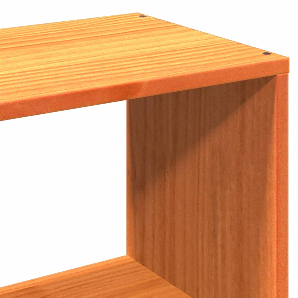 Headboard with Storage Wax Brown 100 cm Solid Wood Pine