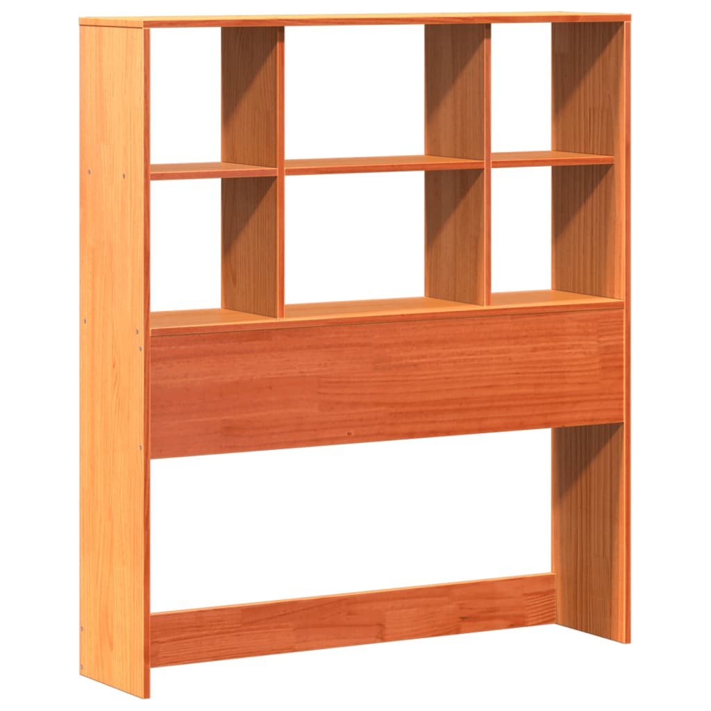 Headboard with Storage Wax Brown 75 cm Solid Wood Pine