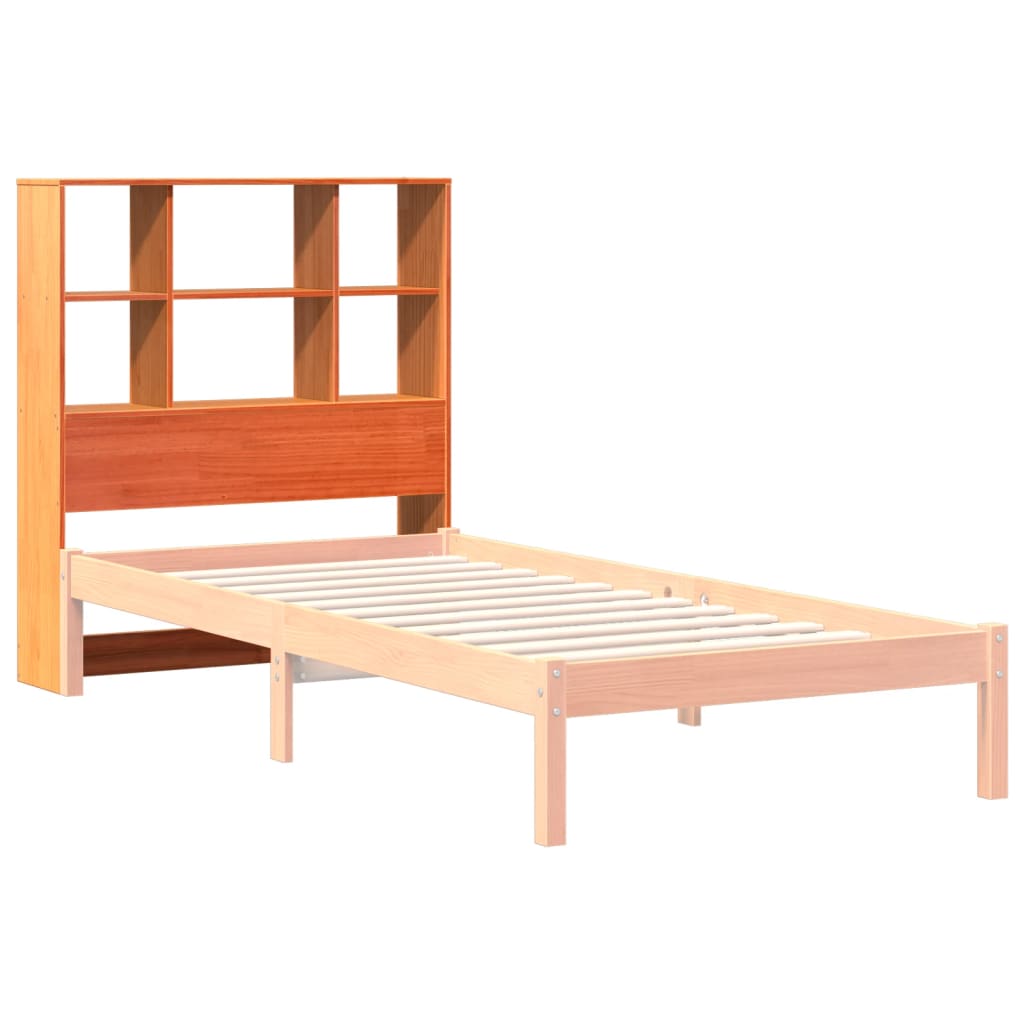 Headboard with Storage Wax Brown 75 cm Solid Wood Pine
