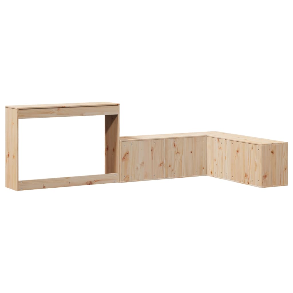 Bedside Cabinet with Desk 232x112x75 cm Solid Wood Pine