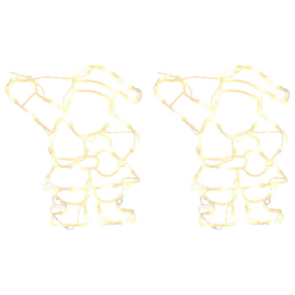 Christmas Lights Santa Silhouette 2 pcs 35 LEDs Warm White