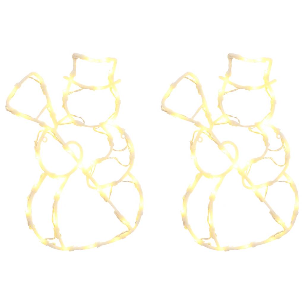 Christmas Lights Snowman Silhouette 2 pcs 35 LEDs Warm White