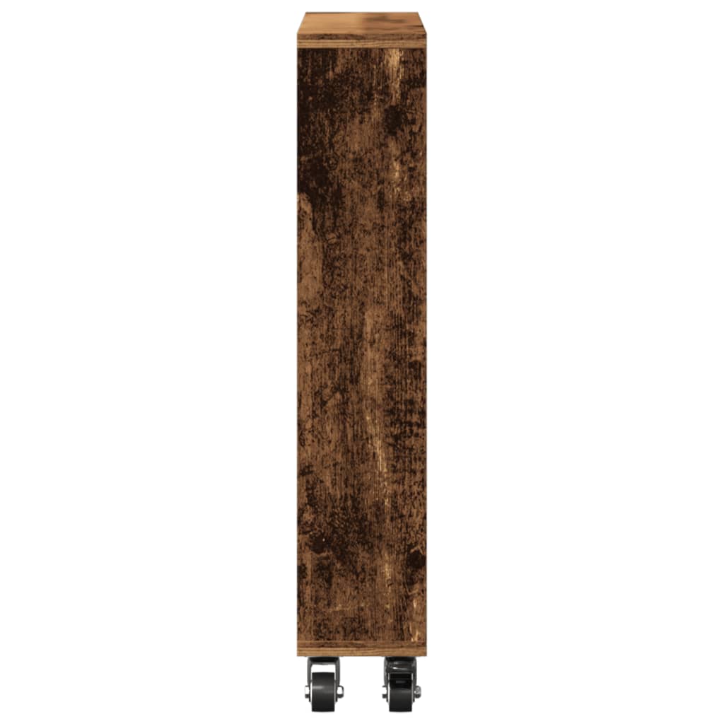 Narrow Storage Trolley Old Wood 48x13x68 cm Engineered Wood