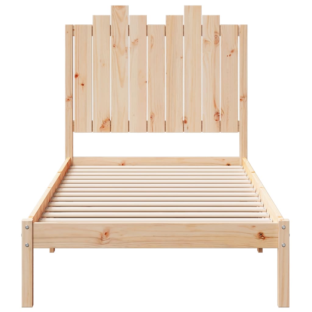 Extra Long Bed Frame without Mattress 100x210 cm Solid Wood