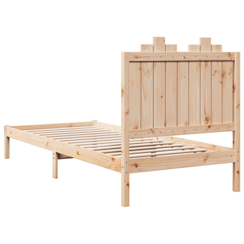 Extra Long Bed Frame without Mattress 100x210 cm Solid Wood