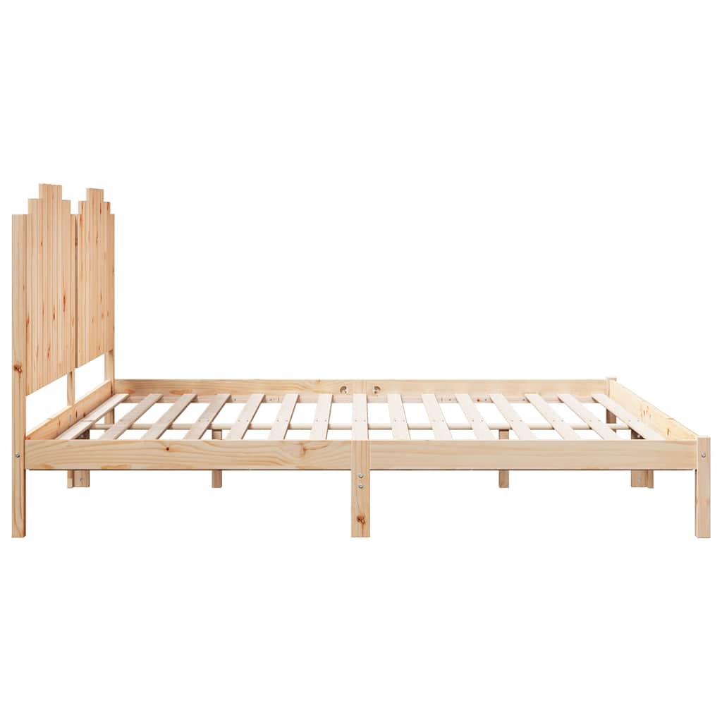 Extra Long Bed Frame without Mattress 180x210 cm Solid Wood