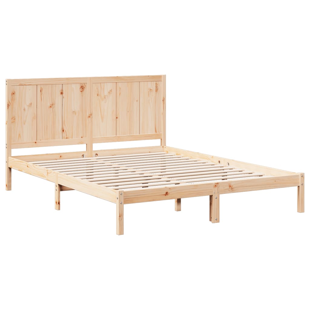 Extra Long Bed Frame without Mattress 140x210 cm Solid Wood