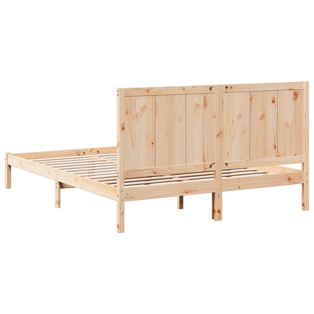Extra Long Bed Frame without Mattress 140x210 cm Solid Wood