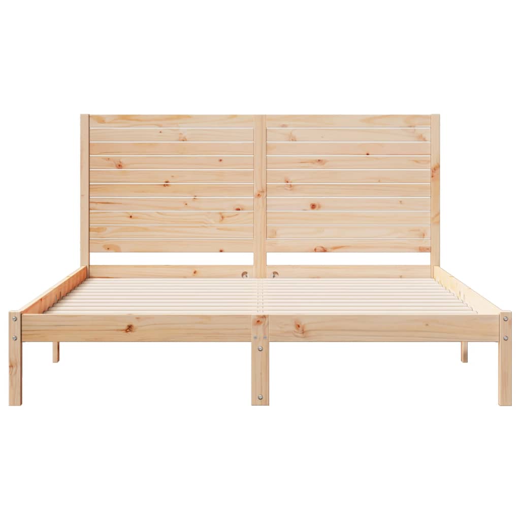 Extra Long Bed Frame without Mattress 140x210 cm Solid Wood