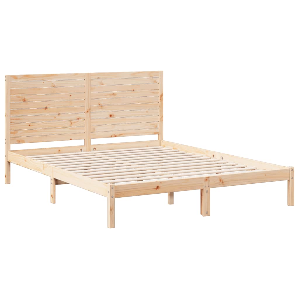 Extra Long Bed Frame without Mattress 140x220 cm Solid Wood