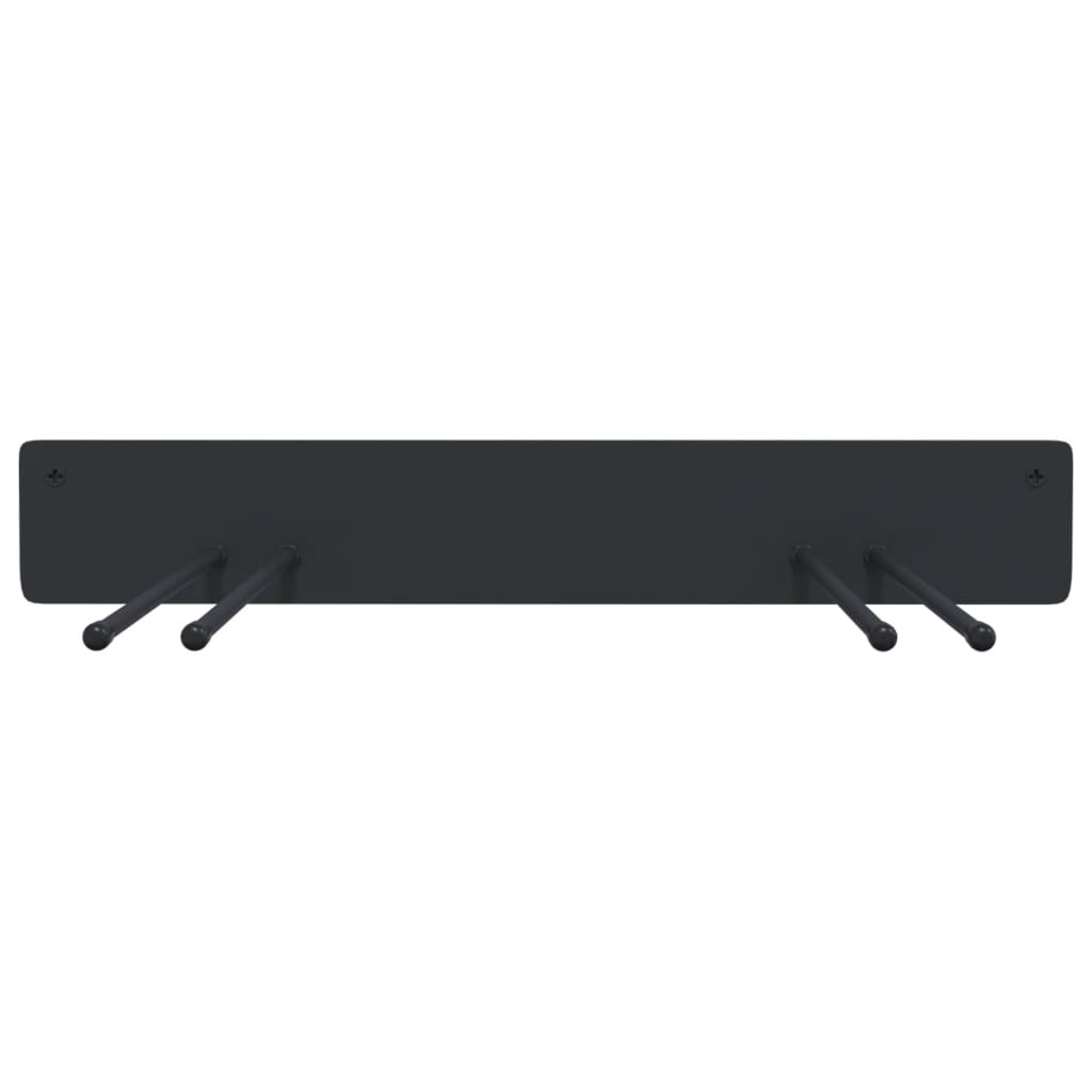 Garden Tool Storage Racks Wall Mounted 4 pcs Black Steel