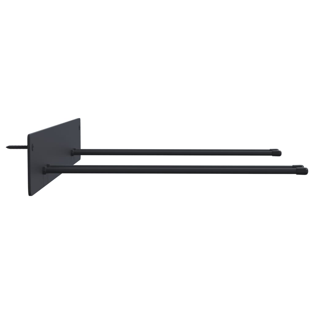 Garden Tool Storage Racks Wall Mounted 8 pcs Black Steel