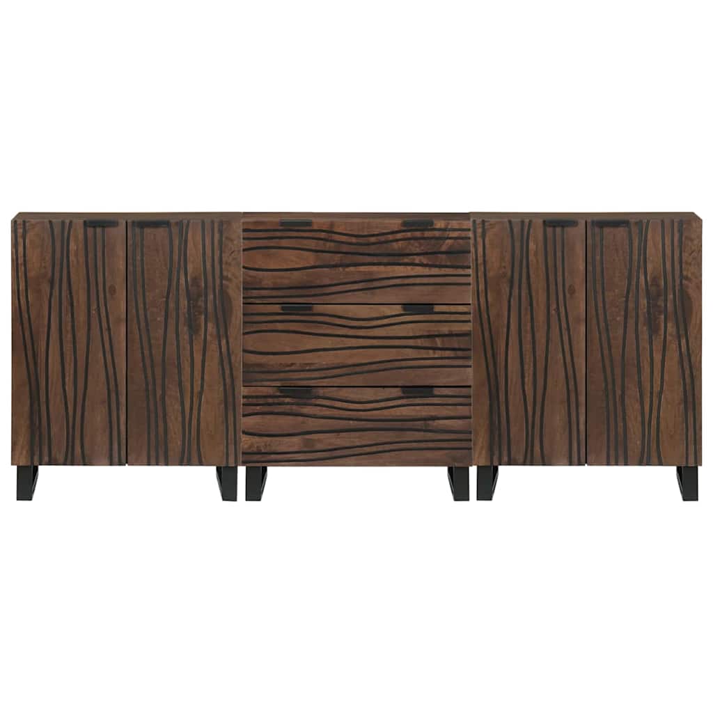 Bathroom Furniture Set with Drawer 3 pcs Brown 180 x 33 x 75 cm