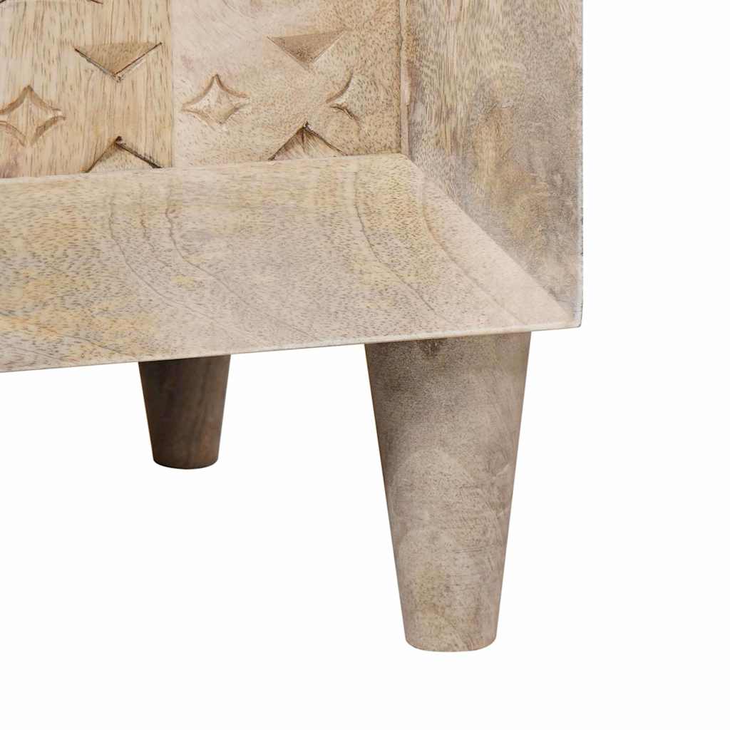 Bathroom Furniture Set with Drawer 3 pcs White Solid mango wood