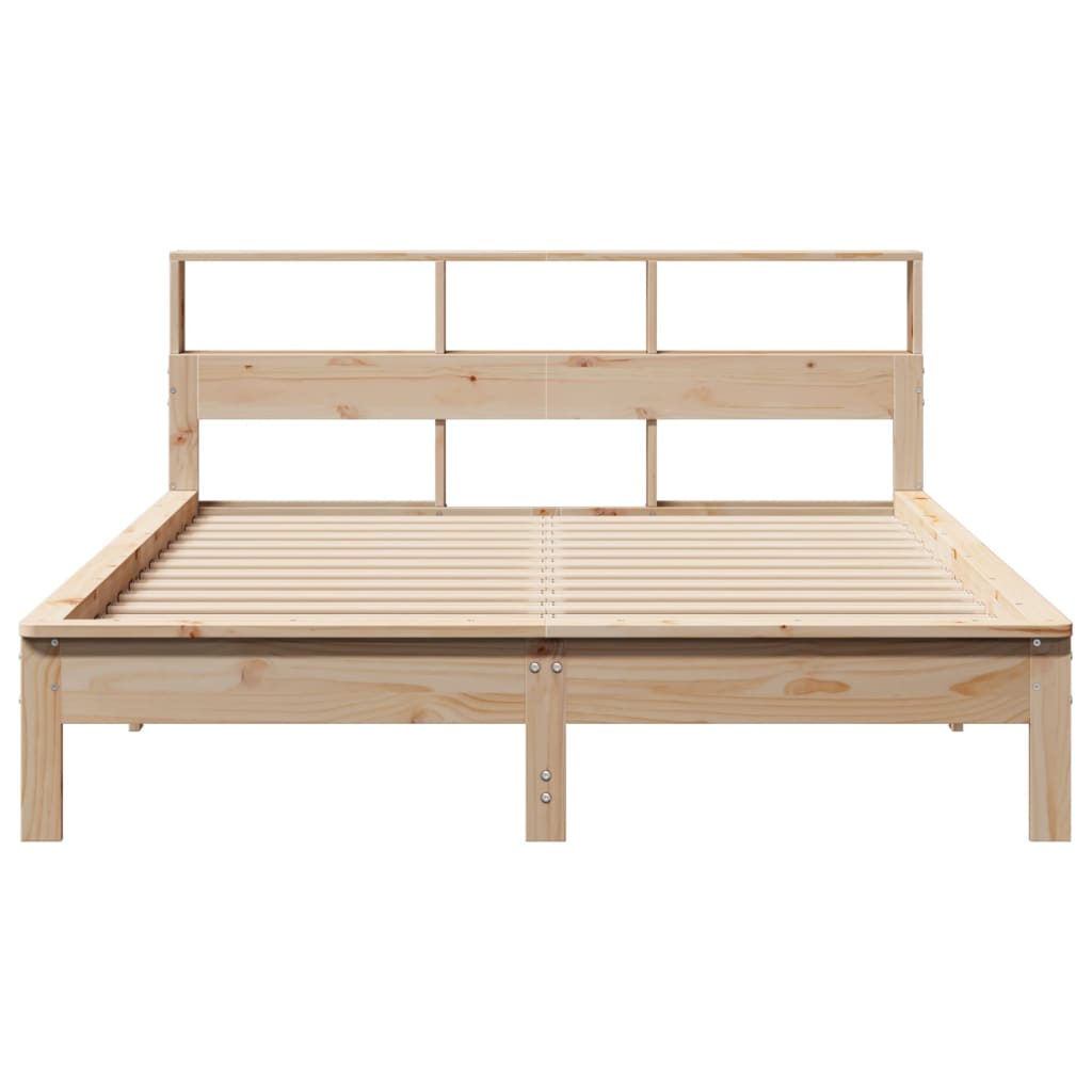 Bed Frame without Mattress 135x190 cm Double Solid Wood Pine