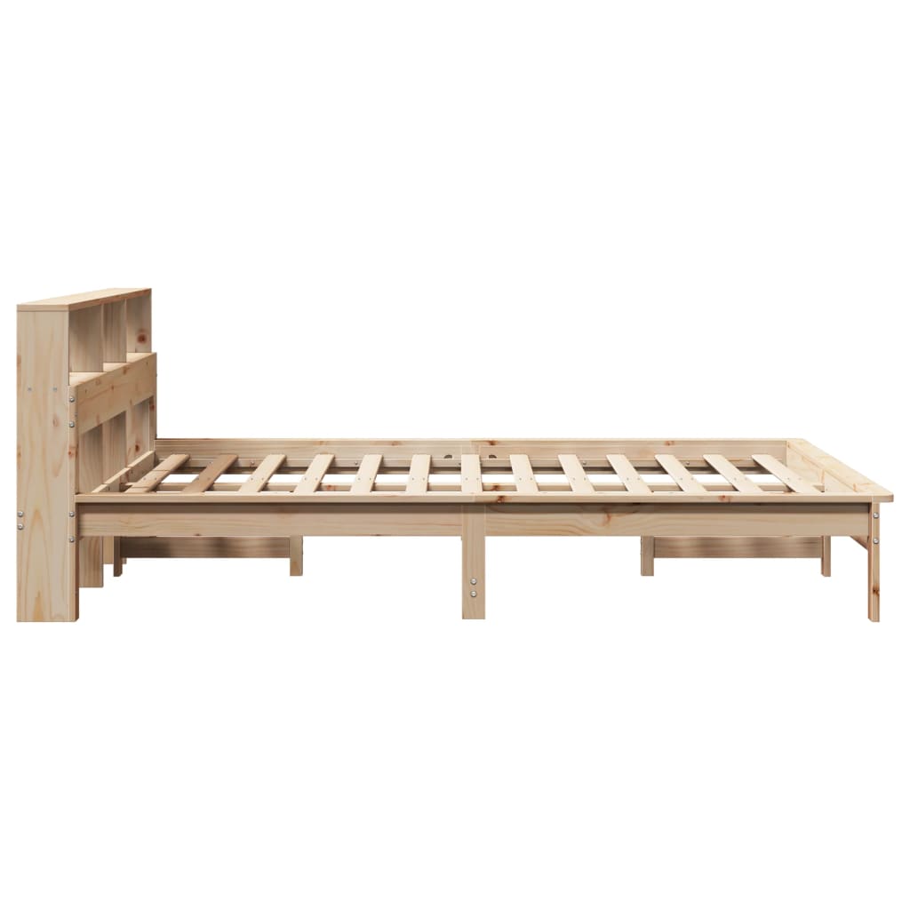 Bed Frame without Mattress 135x190 cm Double Solid Wood Pine