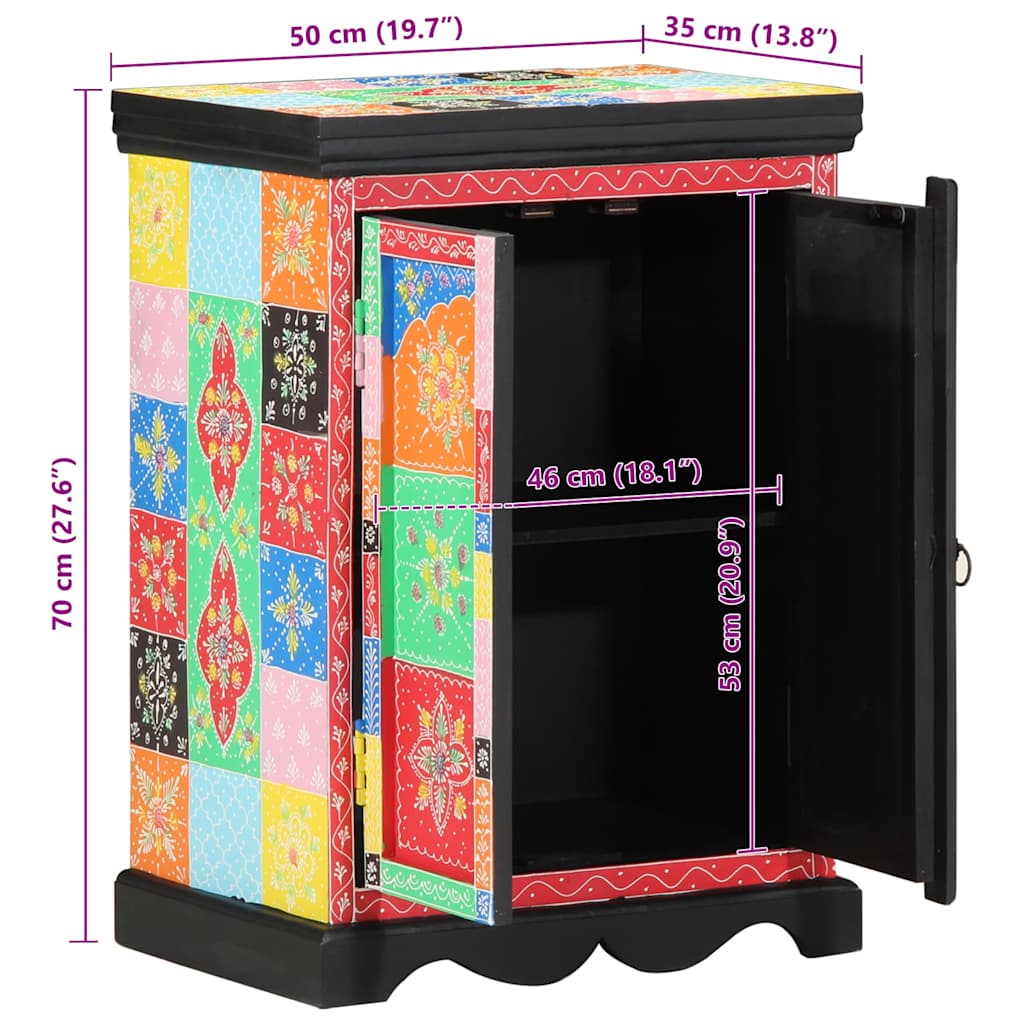 Console Table Multicolour 50 x 30 x 75 cm Solid Mango wood