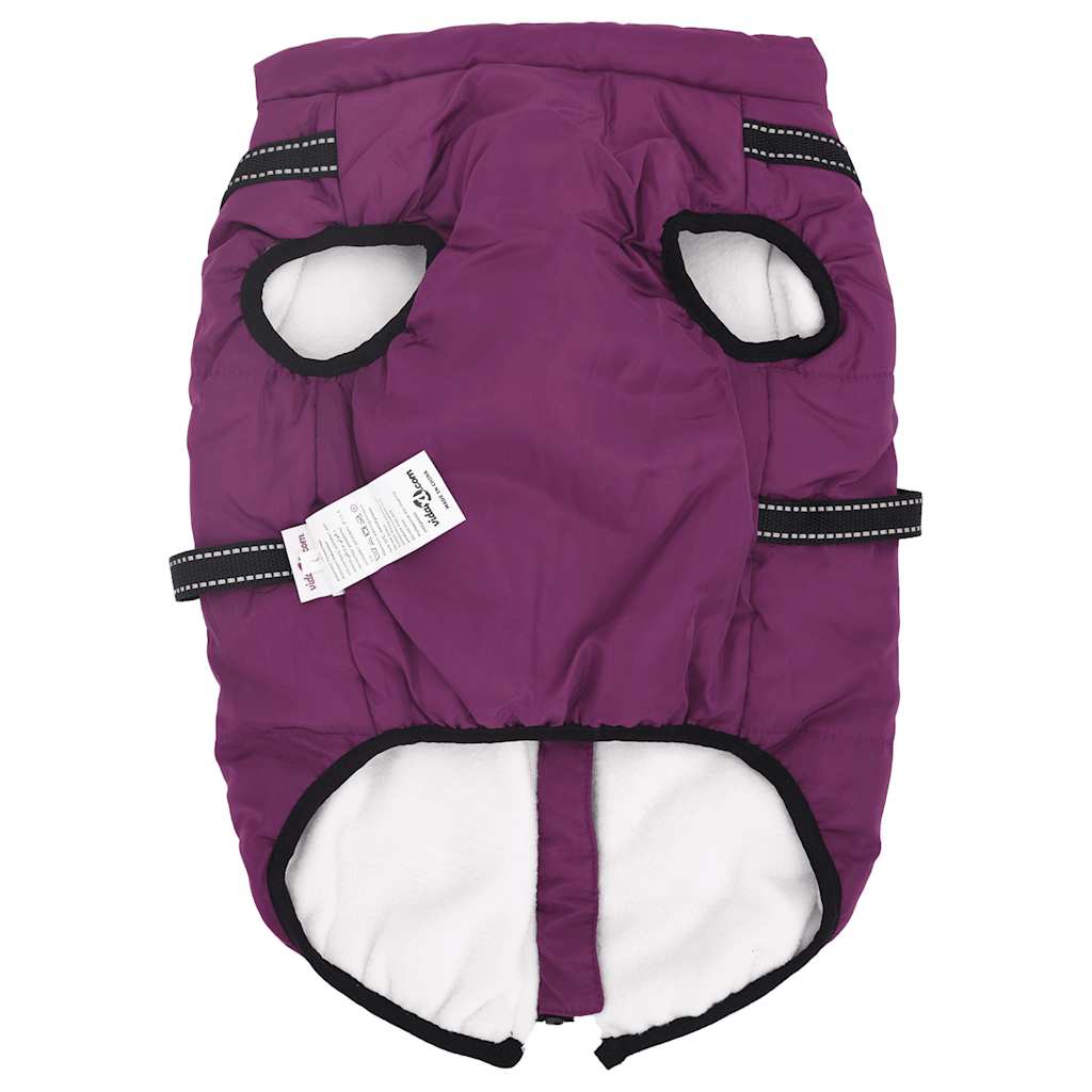 Dog Coat with Harness Waterproof Reflective Purple 6XL