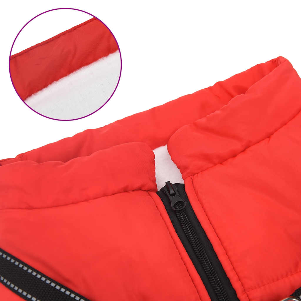 Dog Coat with Harness Waterproof Reflective Red 5XL