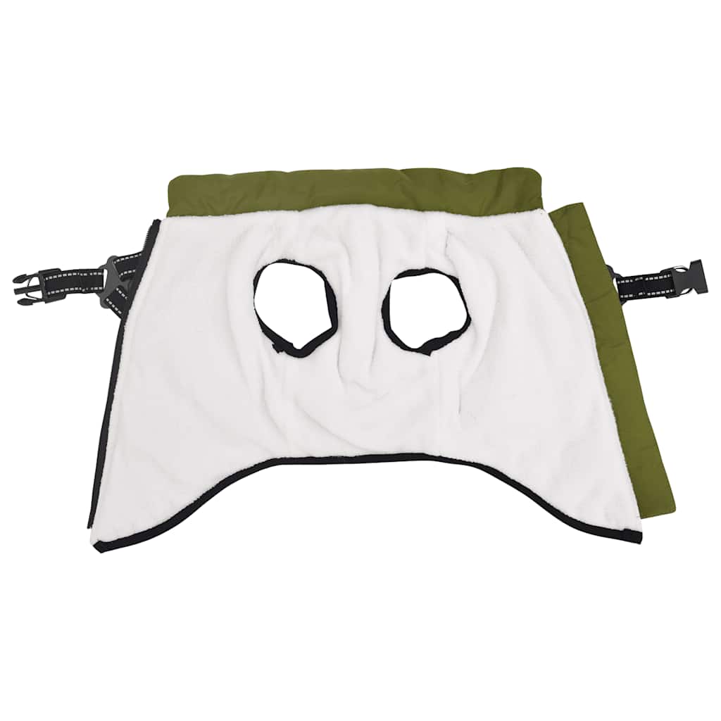 Dog Coat with Harness Waterproof Reflective Army Green M