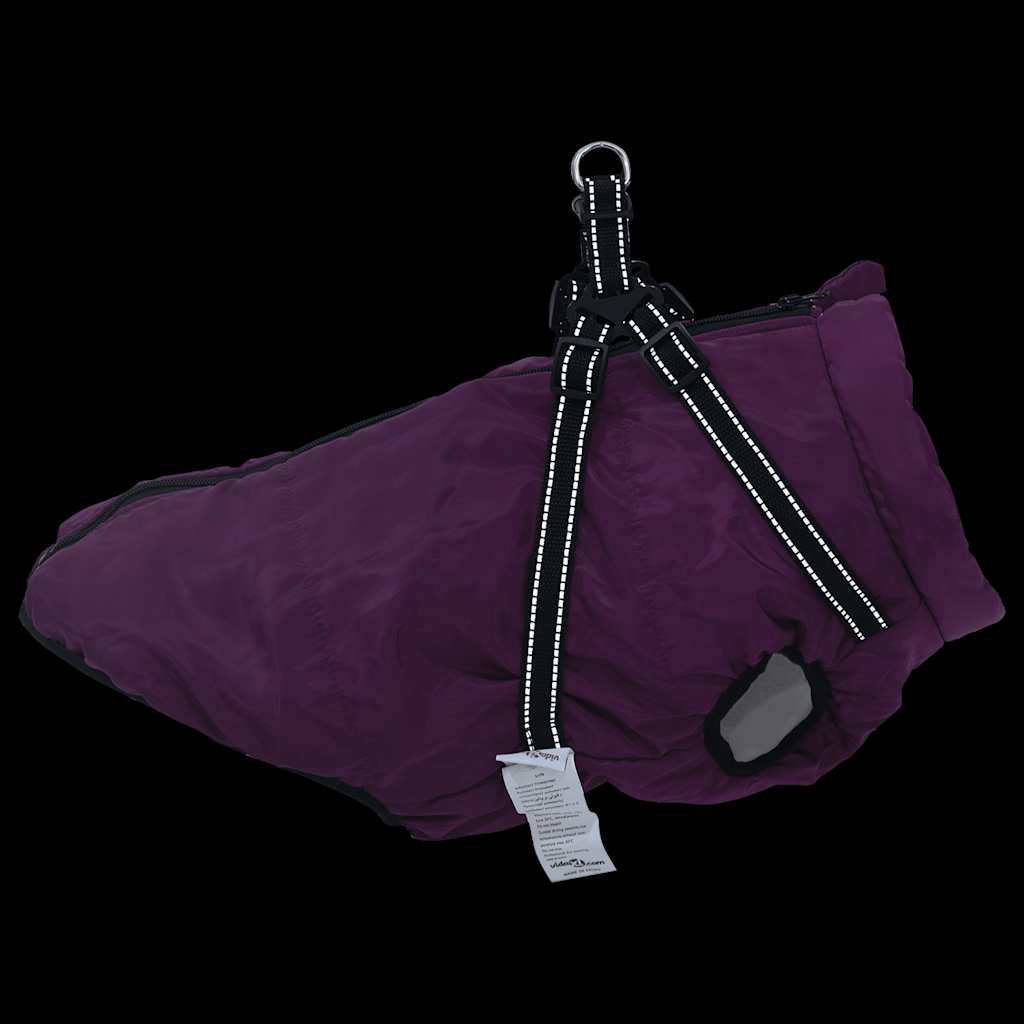 Dog Coat with Harness Waterproof Reflective Purple 3XL