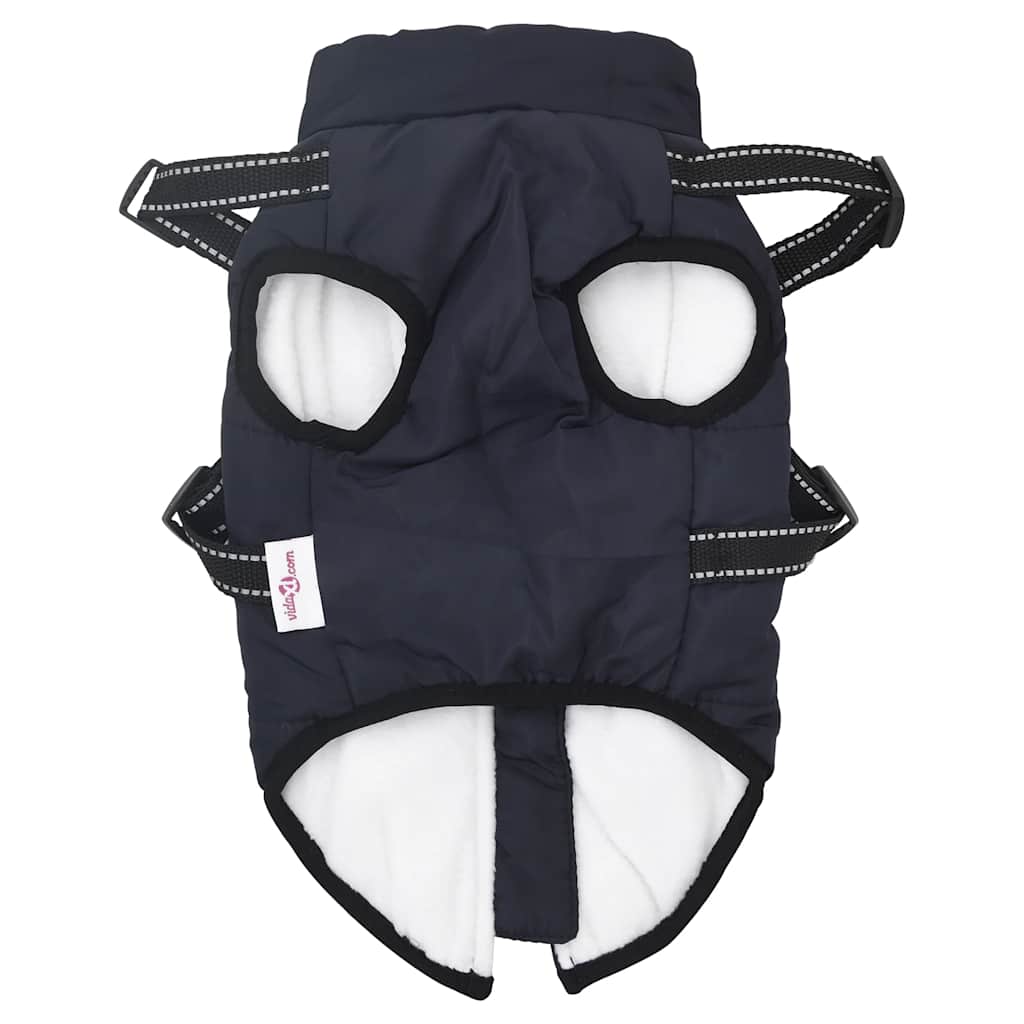 Dog Coat with Harness Waterproof Reflective Navy Blue 2XL