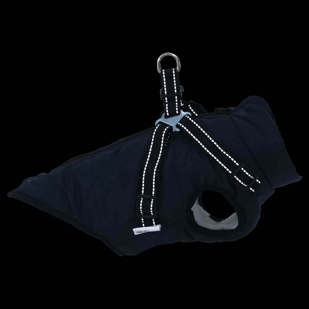 Dog Coat with Harness Waterproof Reflective Navy Blue 2XL