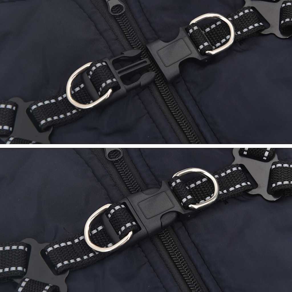 Dog Coat with Harness Waterproof Reflective Navy Blue 2XL