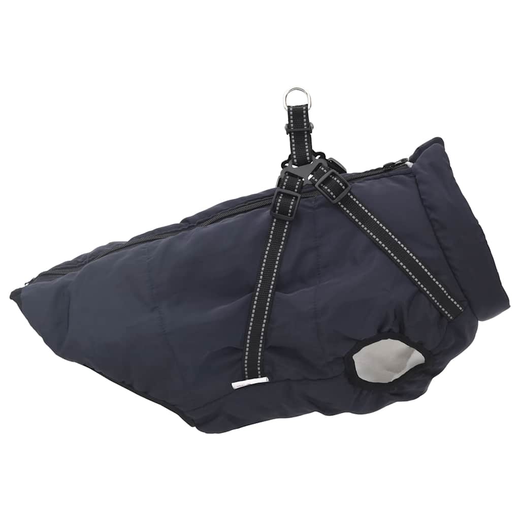 Dog Coat with Harness Waterproof Reflective Navy Blue 5XL